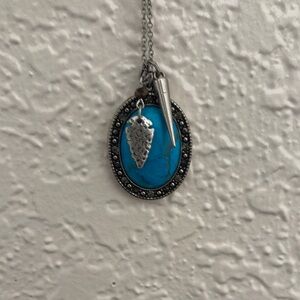 American Eagle Outfitters Turquoise Oval Necklace